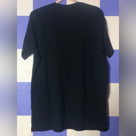 NWOT Sideways Emoji with Diagonal Mouth Black Tee - Size L - Picture 2 of 3